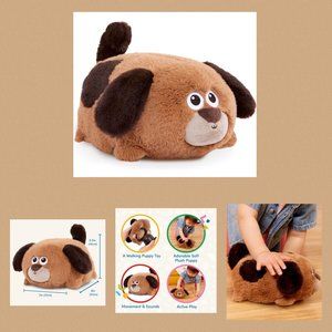 Battat Plush Crawling Toy Dog  Interactive Stuffed Animal  Toddler Toy Puppy 12M